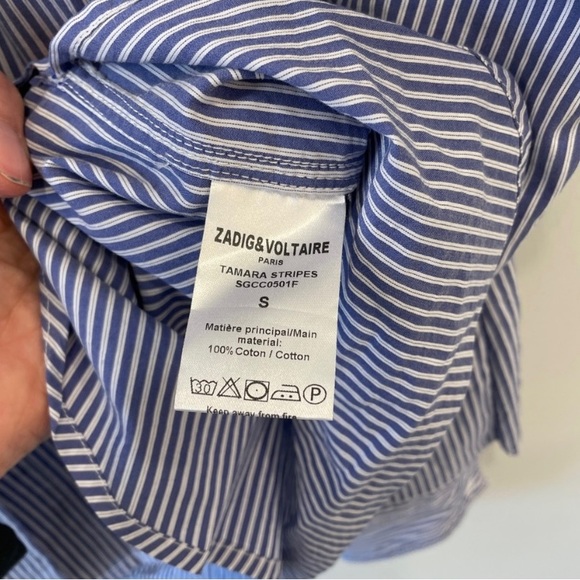 Zadig & Voltaire Tamara Stripes Button Down Shirt - Picture 8 of 10